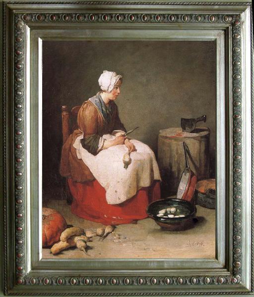 framed  Jean Baptiste Simeon Chardin The Rubenputzerin, Ta130